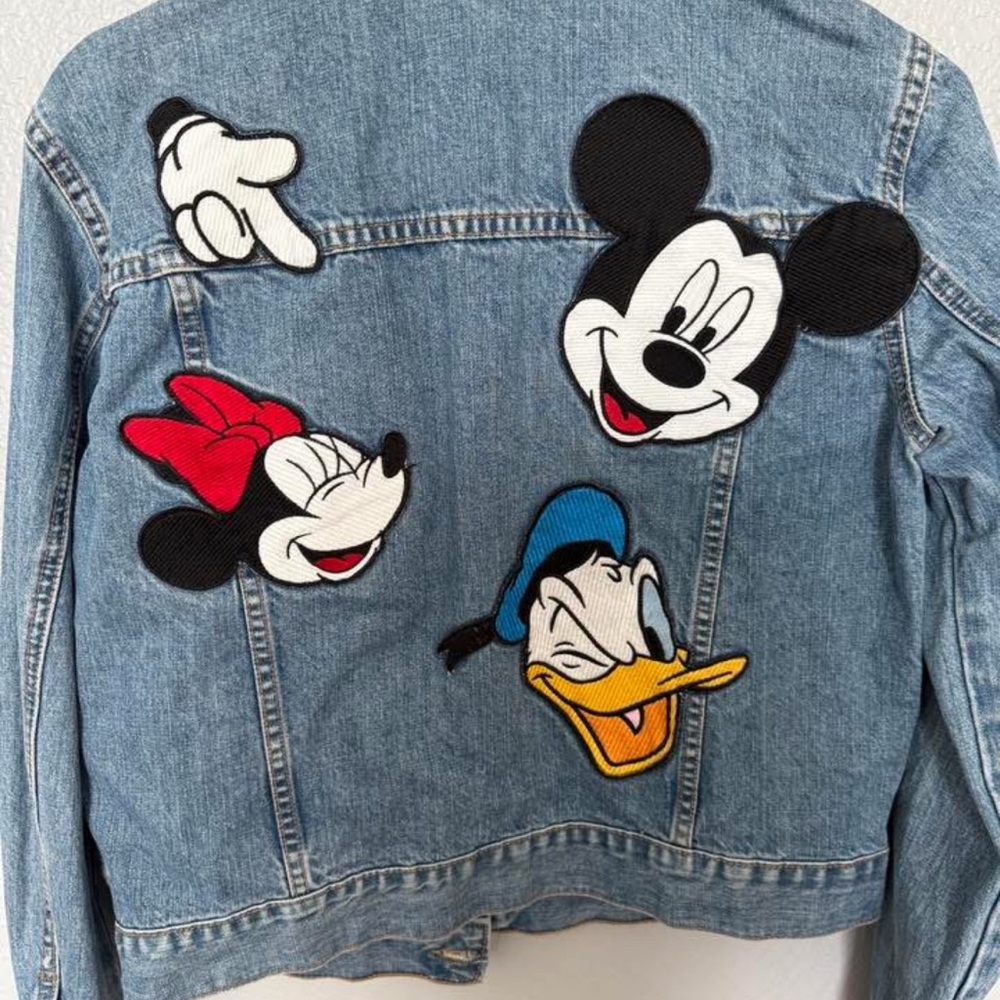 Disney Blue Denim Jacket with Character Embroidery